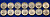 Набор монет 1 копейка 1997 - 2009гг М (13шт)