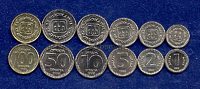 1,2,5,10,50 и 100 дирнар Югославия. (регулярный чекан, UNC) 1993 год
