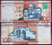 Доминикана 100 песо 2023 год. Пресс. UNC