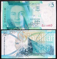Гибралтар 5 фунтов 2020 (2021)г. UNC. Пресс.