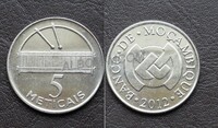 Мозамбик 5 метикал  2012 год. UNC