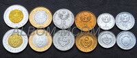 Мавритания набор 6 монет 1973 - 2014 год.  50,20,10,5,1,1/5 угий. UNC 