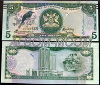 Тринидад и Тобаго 5 долларов 2006 год. Пресс. UNC