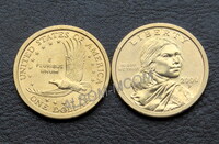 1 доллар США 2000 год. Сакагавея, Индианка. Парящий орел. UNC