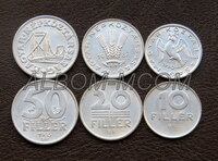 Венгрия набор 3 монеты 1955 - 1990 год. 10. 20. 50 филлеров. UNC