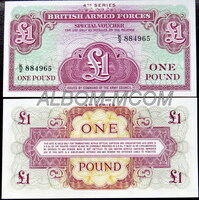 Великобритания 1 фунт 1962 год. Британская Армия. 4я серия. UNC