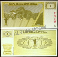 Словения 1 толар 1990 год. UNC. Пресс