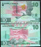 Замбия 10 квача 2024(2025) год. Пресс. UNC