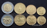 Уругвай набор 4 монеты 2011 - 2019 год. Животные. UNC