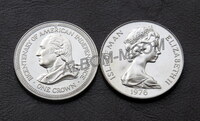 Остров Мэн 1 крона 1976 год. 200 лет независимости США. UNC