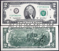 США 2 доллара 2003 год. Принятие декларации независимости. Номера подряд. Пресс. UNC.